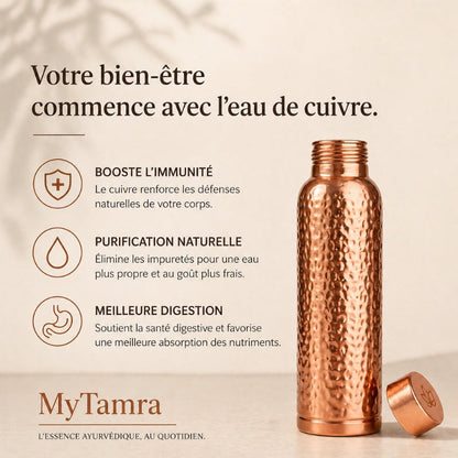Gourde en Cuivre – Nuvira™ | L’Eau Purifiée Naturellement, Sans Plastique