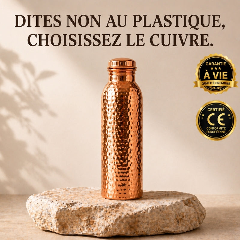 Gourde en Cuivre – Nuvira™ | L’Eau Purifiée Naturellement, Sans Plastique