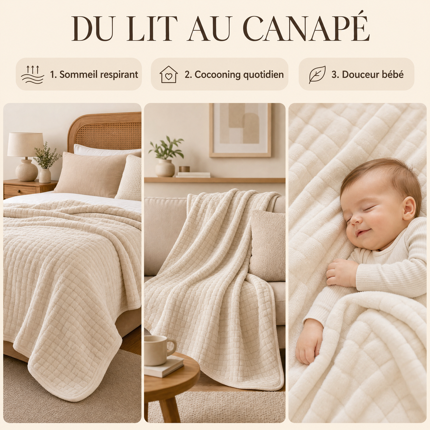 La Couverture 100% Mousseline de Coton